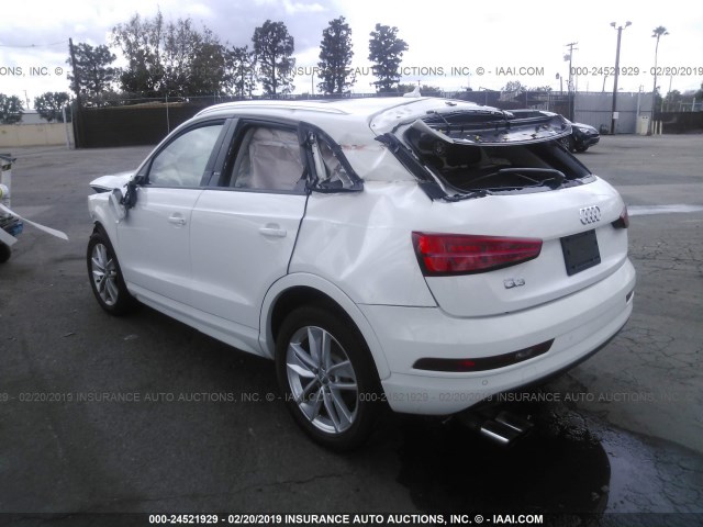 WA1BCCFS3HR015183 - 2017 AUDI Q3 PREMIUM WHITE photo 3