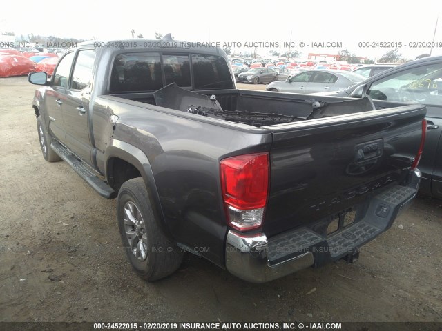 3TMBZ5DN5GM001704 - 2016 TOYOTA TACOMA DOUBLE CAB/SR5/TRD SPORT GRAY photo 3