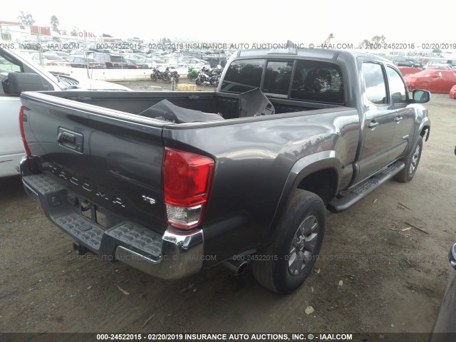 3TMBZ5DN5GM001704 - 2016 TOYOTA TACOMA DOUBLE CAB/SR5/TRD SPORT GRAY photo 4