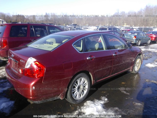 JNKAY01F27M450914 - 2007 INFINITI M35 SPORT RED photo 4