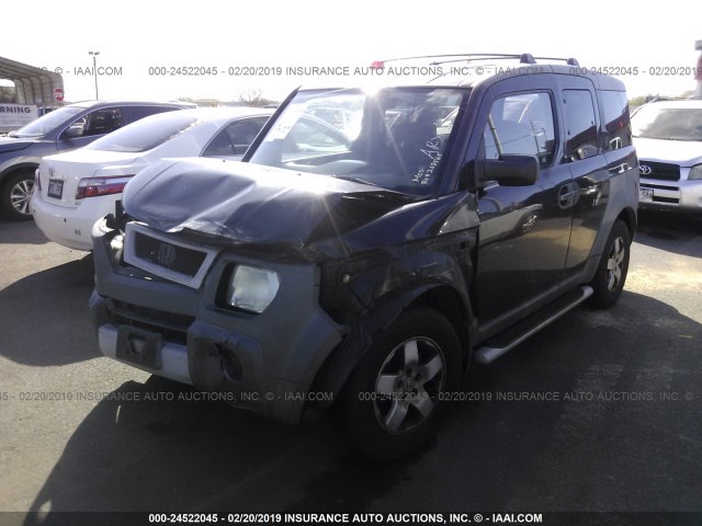 5J6YH28553L000967 - 2003 HONDA ELEMENT EX BLACK photo 2