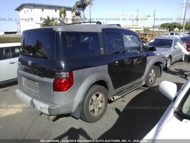 5J6YH28553L000967 - 2003 HONDA ELEMENT EX BLACK photo 4