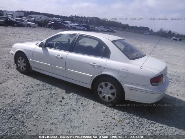 KMHWF25H54A021277 - 2004 HYUNDAI SONATA GL WHITE photo 3