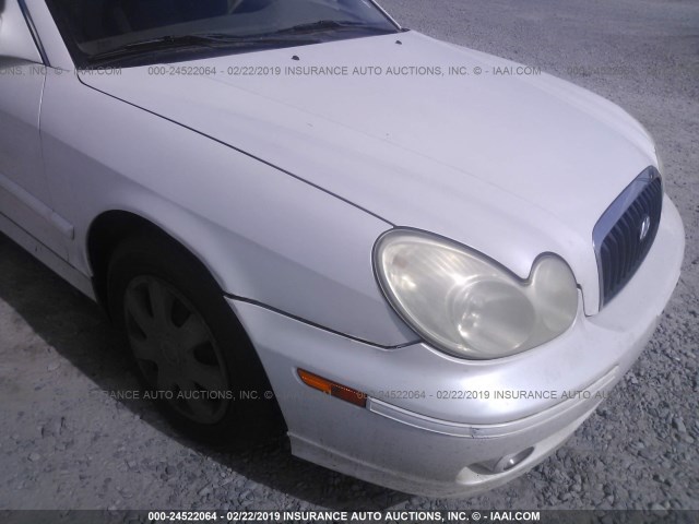 KMHWF25H54A021277 - 2004 HYUNDAI SONATA GL WHITE photo 6