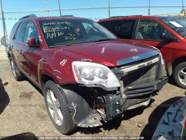 1GKEV33768J133096 - 2008 GMC ACADIA SLT-2 RED photo 1