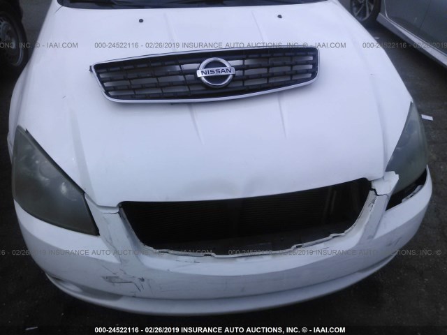 1N4AL11D16C159626 - 2006 NISSAN ALTIMA S/SL WHITE photo 6