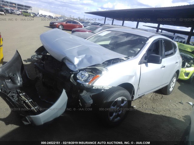 JN8AS5MT5DW522422 - 2013 NISSAN ROGUE S/SV SILVER photo 2