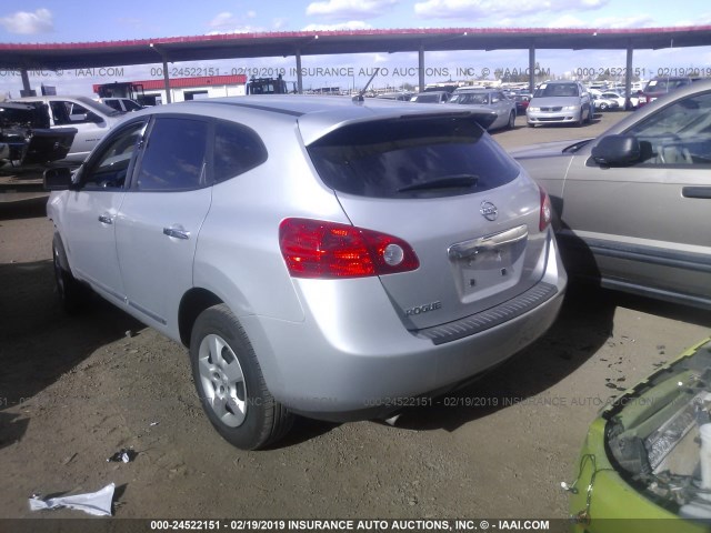 JN8AS5MT5DW522422 - 2013 NISSAN ROGUE S/SV SILVER photo 3