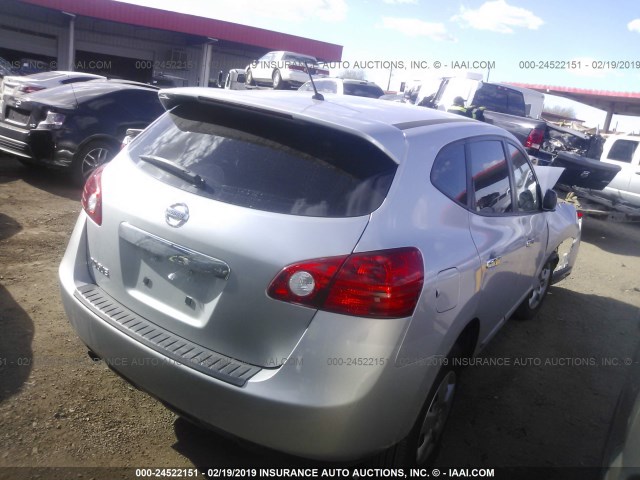 JN8AS5MT5DW522422 - 2013 NISSAN ROGUE S/SV SILVER photo 4