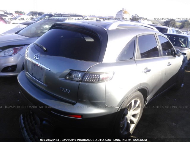 JNRAS08W47X200193 - 2007 INFINITI FX35 SILVER photo 4