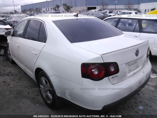 3VWRZ71K18M036355 - 2008 VOLKSWAGEN JETTA SE/SEL WHITE photo 3