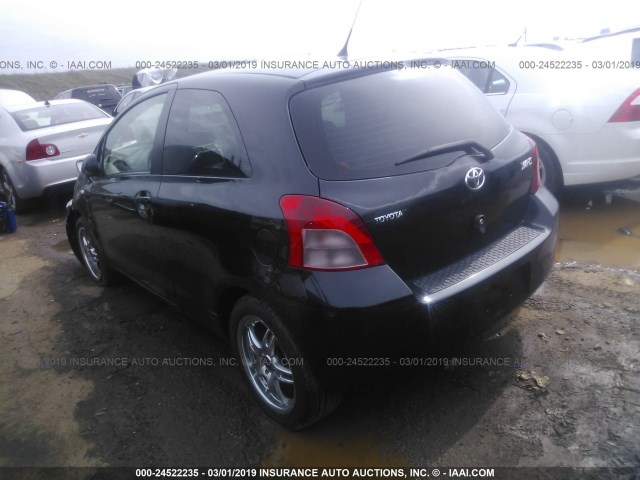 JTDJT923385164736 - 2008 TOYOTA YARIS BLACK photo 3