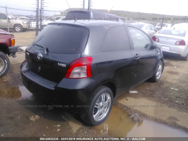 JTDJT923385164736 - 2008 TOYOTA YARIS BLACK photo 4