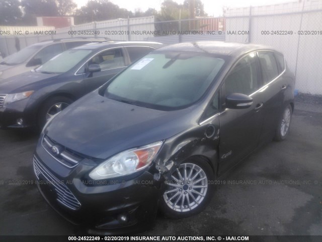 1FADP5CUXFL115713 - 2015 FORD C-MAX PREMIUM SEL GRAY photo 2