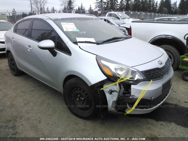 KNADM4A31D6177999 - 2013 KIA RIO LX SILVER photo 1