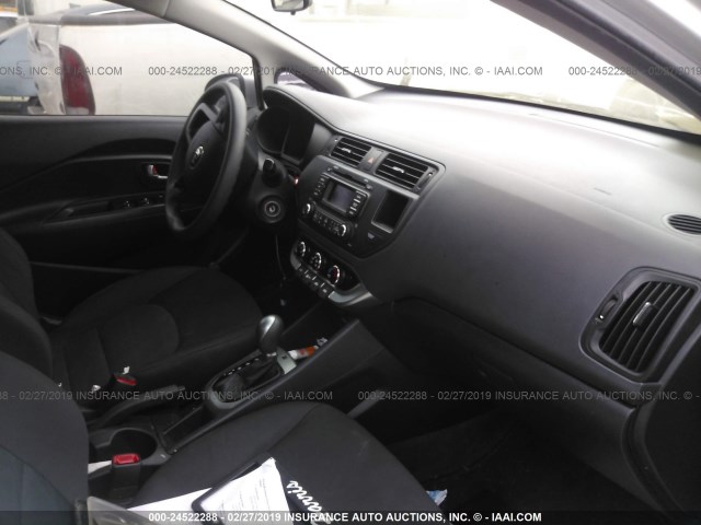 KNADM4A31D6177999 - 2013 KIA RIO LX SILVER photo 5