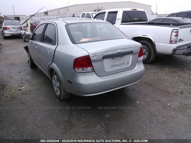 KL1TD52695B285929 - 2005 CHEVROLET AVEO LS GRAY photo 3