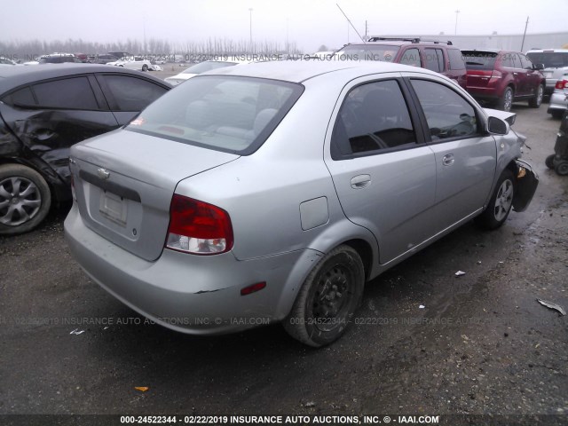 KL1TD52695B285929 - 2005 CHEVROLET AVEO LS GRAY photo 4