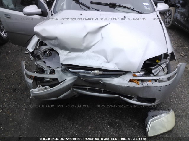 KL1TD52695B285929 - 2005 CHEVROLET AVEO LS GRAY photo 6