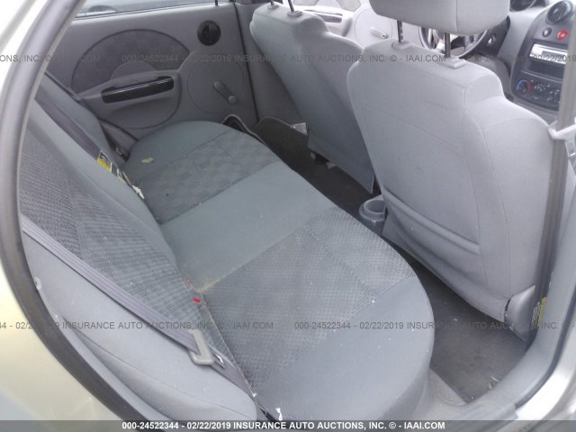 KL1TD52695B285929 - 2005 CHEVROLET AVEO LS GRAY photo 8