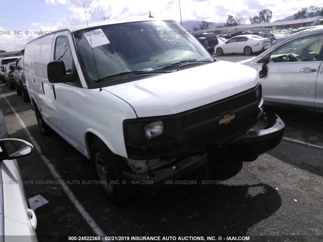 1GCSGAFX7E1196079 - 2014 CHEVROLET EXPRESS G1500  WHITE photo 1