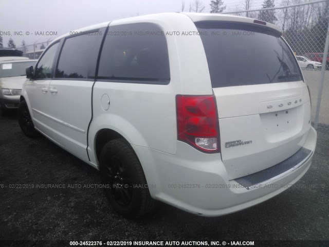 2C4RDGBG2CR229823 - 2012 DODGE GRAND CARAVAN SE WHITE photo 3