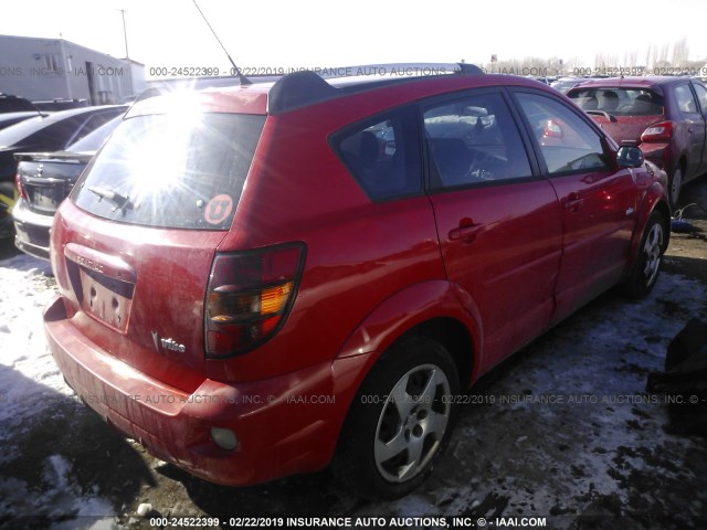 5Y2SL63885Z475032 - 2005 PONTIAC VIBE RED photo 4