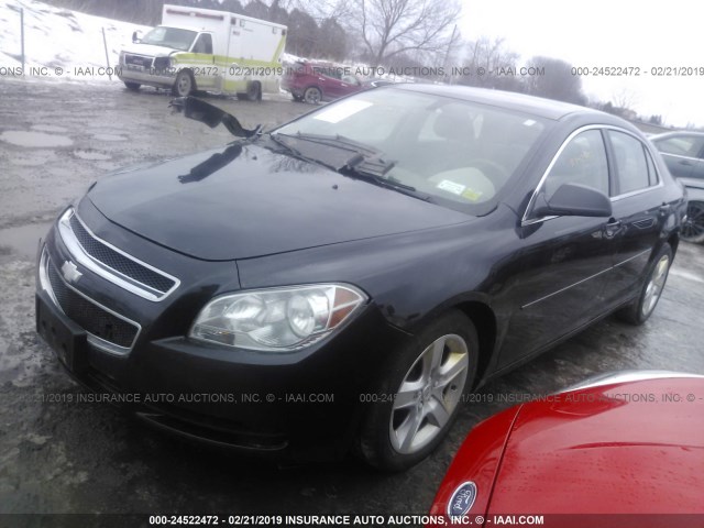 1G1ZB5E12BF229188 - 2011 CHEVROLET MALIBU LS BLACK photo 2