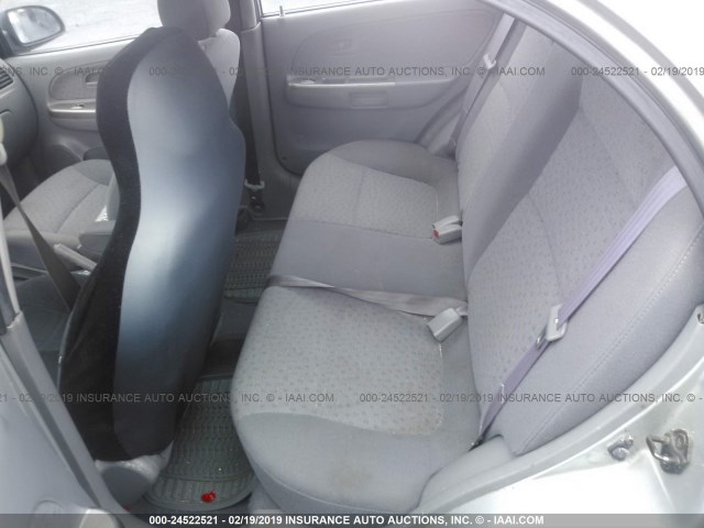 KNADC125046316358 - 2004 KIA RIO SILVER photo 8