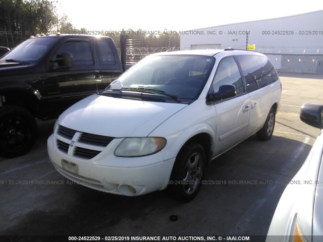 2D4GP44L25R420056 - 2005 DODGE GRAND CARAVAN SXT WHITE photo 2