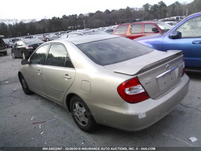 4T1BF32K63U048831 - 2003 TOYOTA CAMRY LE/XLE/SE GOLD photo 3
