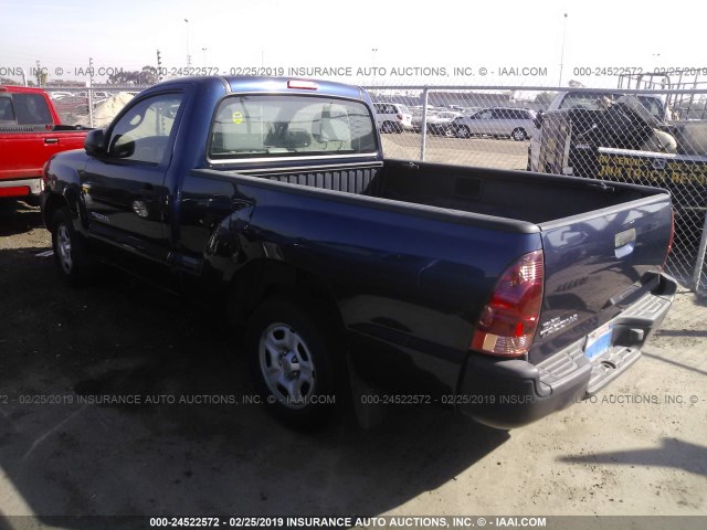 5TENX22N98Z517766 - 2008 TOYOTA TACOMA BLUE photo 3