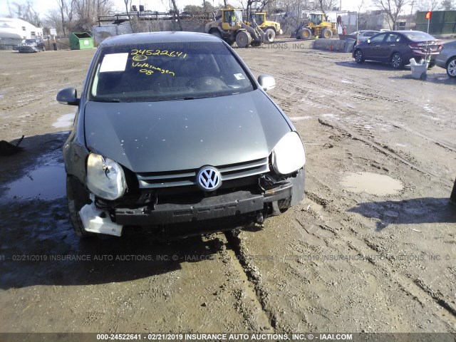 WVWAB71K08W023665 - 2008 VOLKSWAGEN RABBIT GREEN photo 6