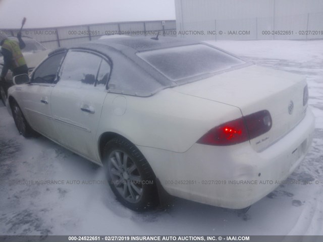 1G4HE57Y27U134049 - 2007 BUICK LUCERNE CXS WHITE photo 3