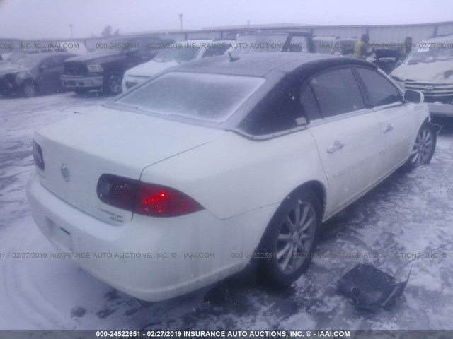 1G4HE57Y27U134049 - 2007 BUICK LUCERNE CXS WHITE photo 4
