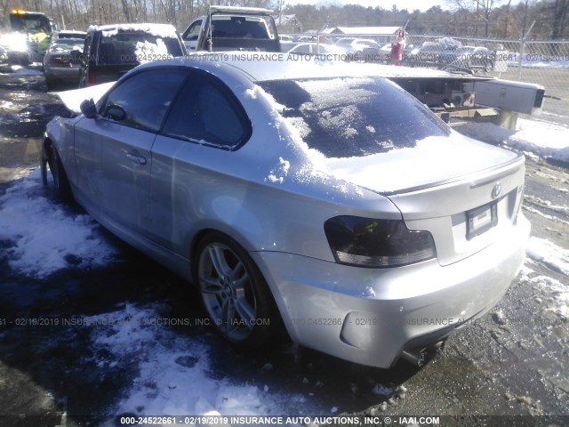 WBAUC73548VF24646 - 2008 BMW 135 I SILVER photo 3