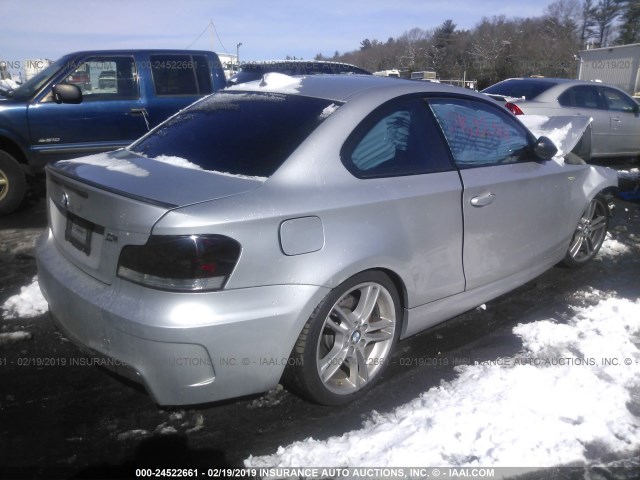 WBAUC73548VF24646 - 2008 BMW 135 I SILVER photo 4