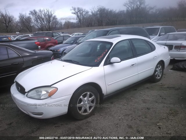 1FAFP56U36A182217 - 2006 FORD TAURUS SEL WHITE photo 2