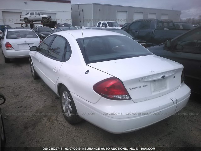 1FAFP56U36A182217 - 2006 FORD TAURUS SEL WHITE photo 3