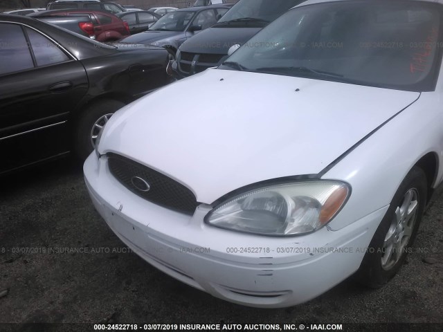 1FAFP56U36A182217 - 2006 FORD TAURUS SEL WHITE photo 6