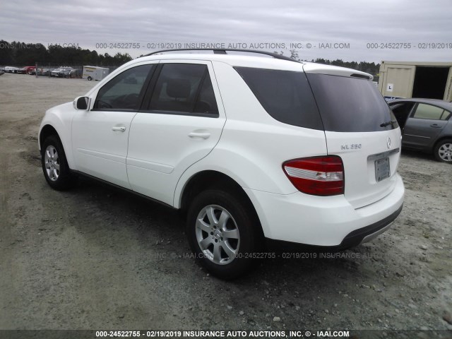 4JGBB86E86A124326 - 2006 MERCEDES-BENZ ML 350 WHITE photo 3