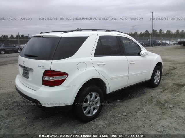 4JGBB86E86A124326 - 2006 MERCEDES-BENZ ML 350 WHITE photo 4