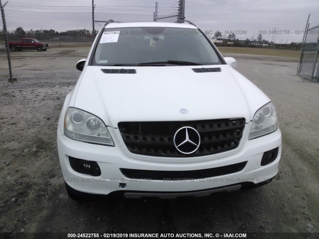 4JGBB86E86A124326 - 2006 MERCEDES-BENZ ML 350 WHITE photo 6