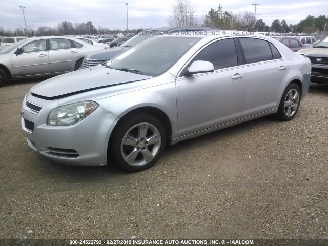 1G1ZD5EB2AF122448 - 2010 CHEVROLET MALIBU 2LT SILVER photo 2