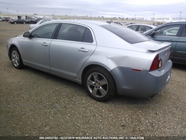 1G1ZD5EB2AF122448 - 2010 CHEVROLET MALIBU 2LT SILVER photo 3