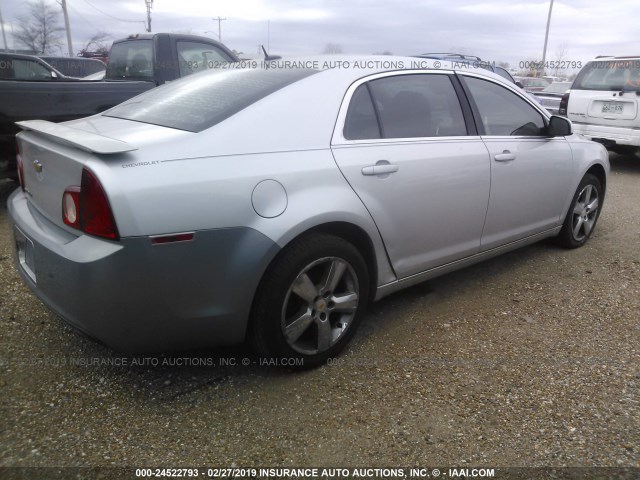 1G1ZD5EB2AF122448 - 2010 CHEVROLET MALIBU 2LT SILVER photo 4