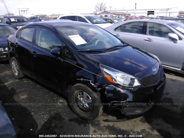 KNADM4A34C6045348 - 2012 KIA RIO LX BLACK photo 1