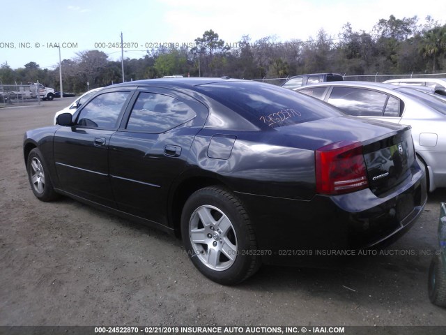 2B3KA43R07H820321 - 2007 DODGE CHARGER SE/SXT BLACK photo 3