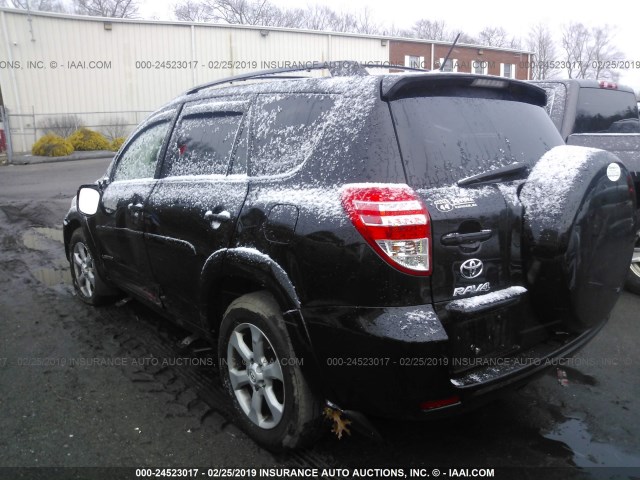 2T3DF4DVXBW129021 - 2011 TOYOTA RAV4 LIMITED BLACK photo 3