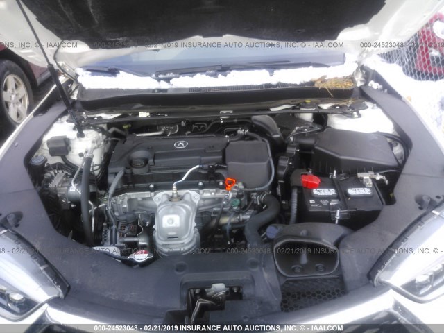 19UUB1F37JA002649 - 2018 ACURA TLX WHITE photo 10